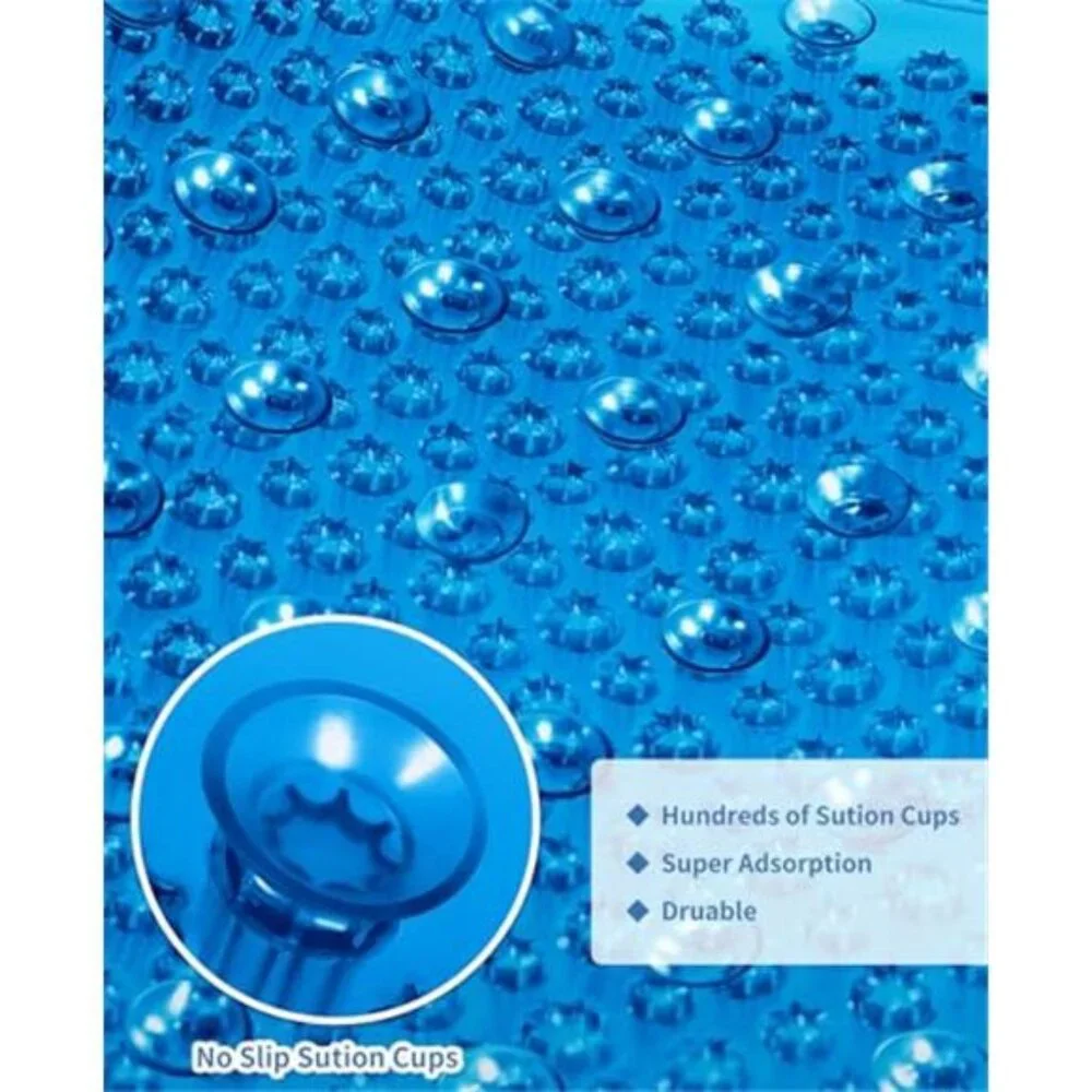 Shower Foot Scrubber Mat Anti Slip Bath Mat Foot Massager with Bristles for Feet
